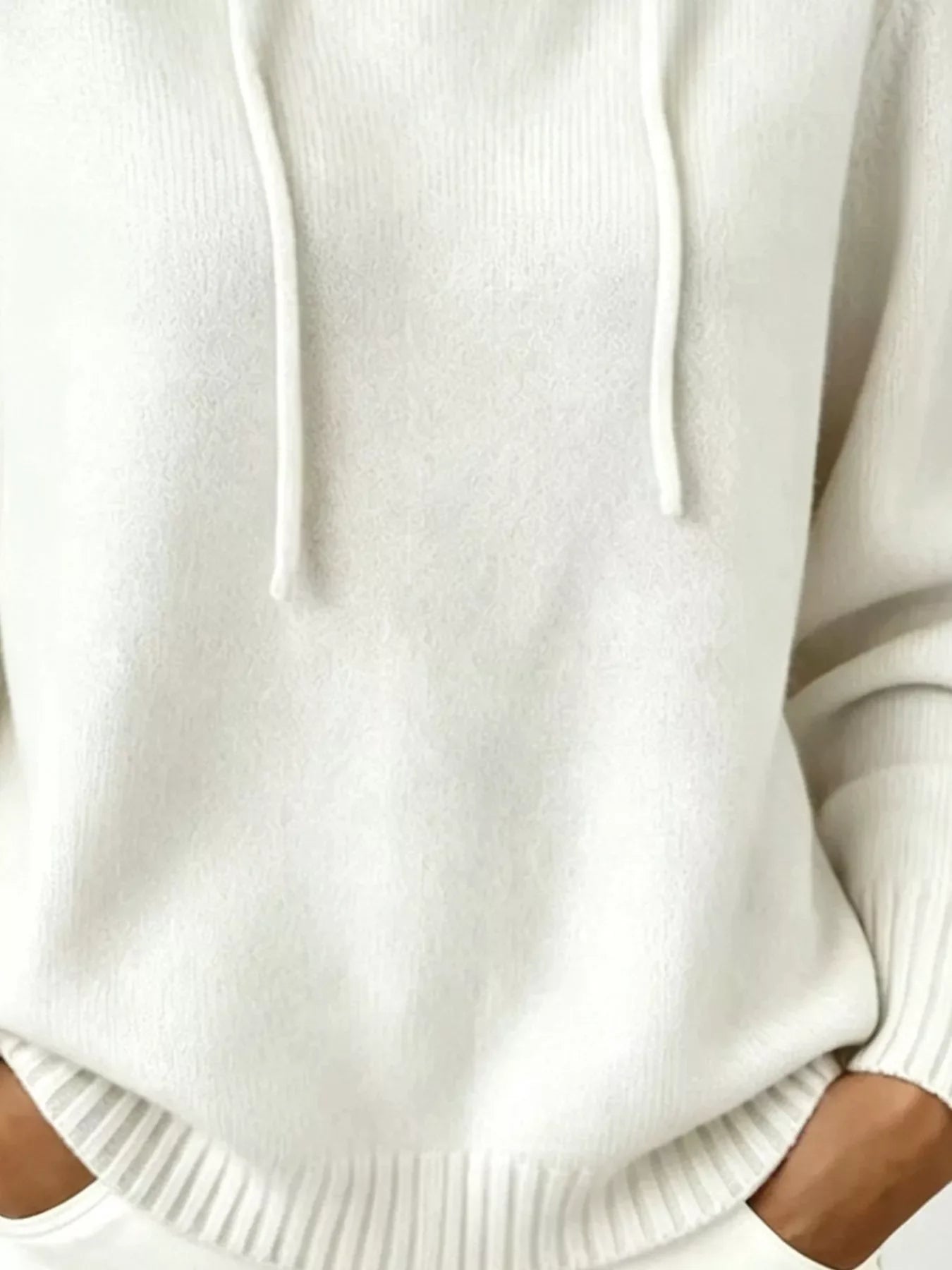 Cozy Ribbed Long‑Sleeve Hooded Sweater