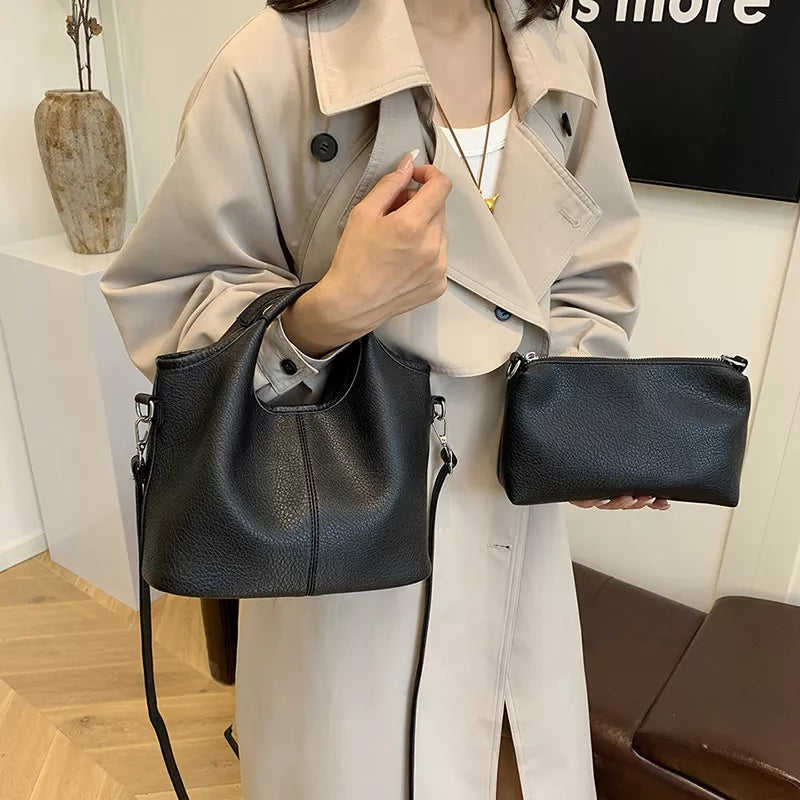 Textured Leather Crossbody Bag