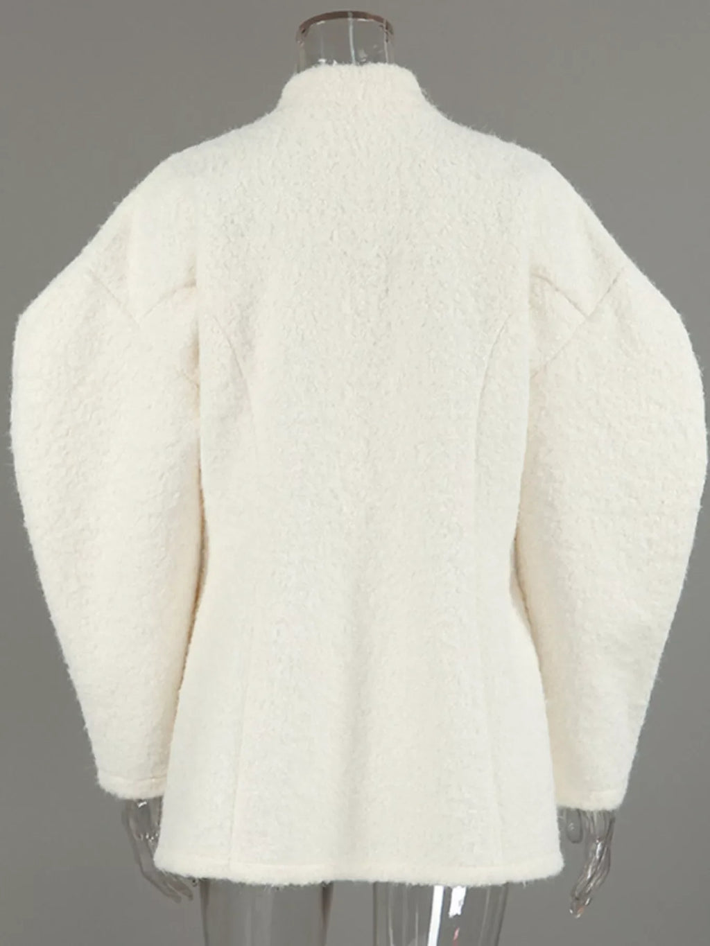Wool-Blend Leg-of-Mutton Sleeves Outerwear