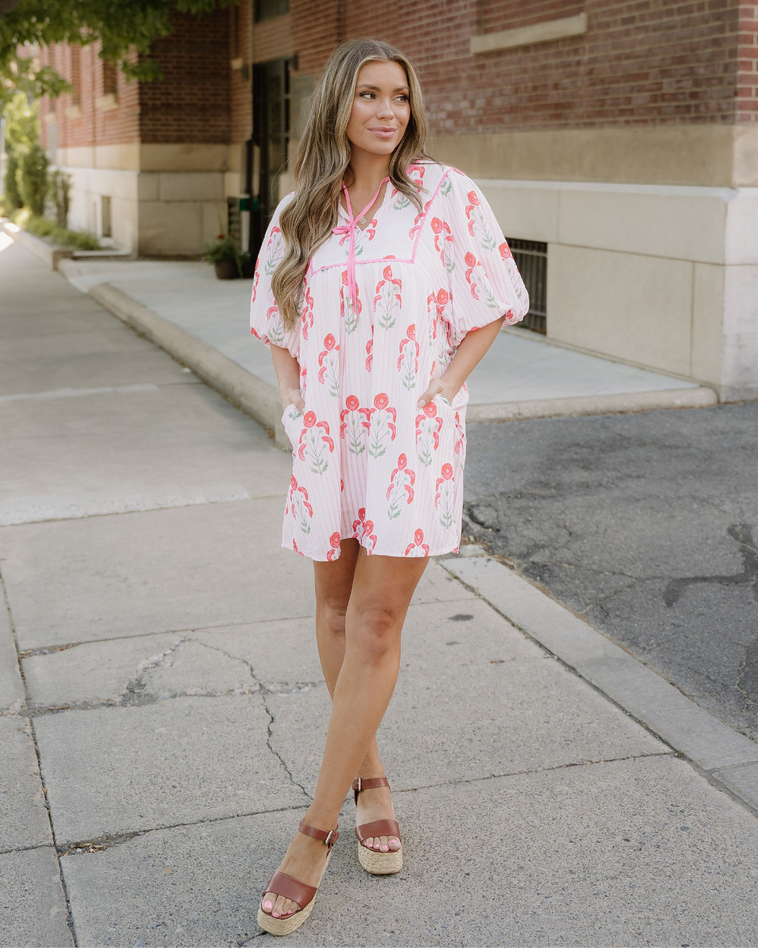 Catherine Puff Sleeve Flared Mini Dress