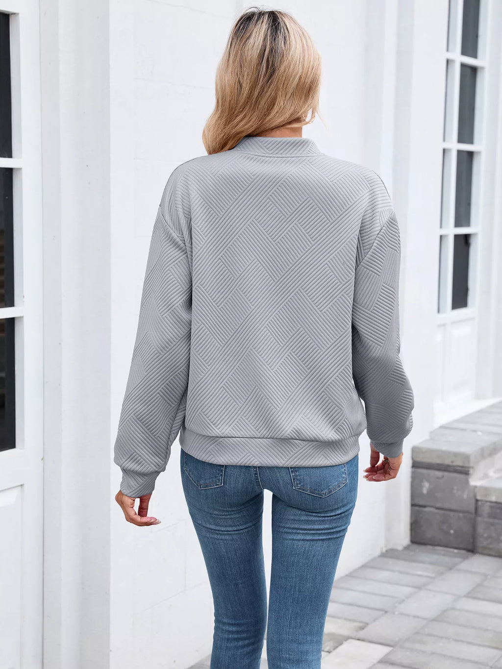 Textured Zip Up Jacket