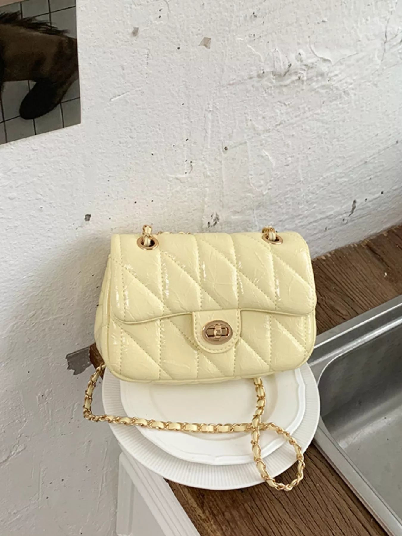Quilted Chain Crossbody Bag