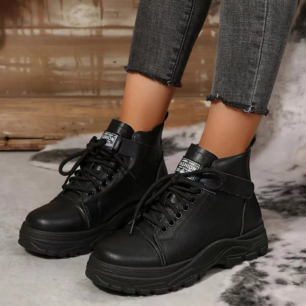 Lace Up Platform Combat Boots