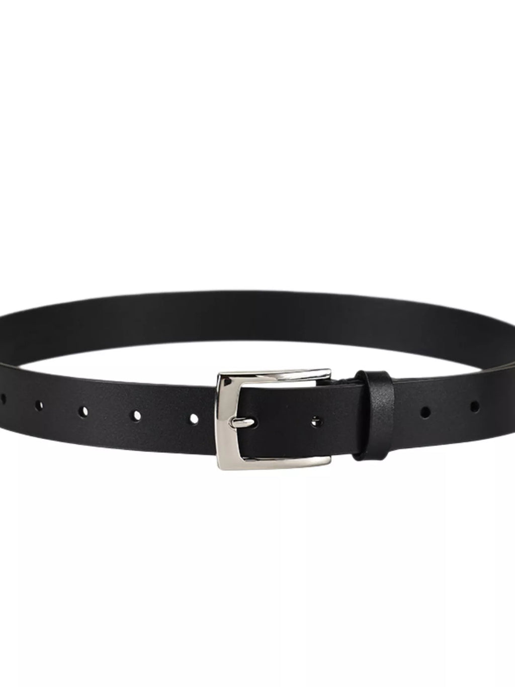 Classic Leather Belt with Buckle