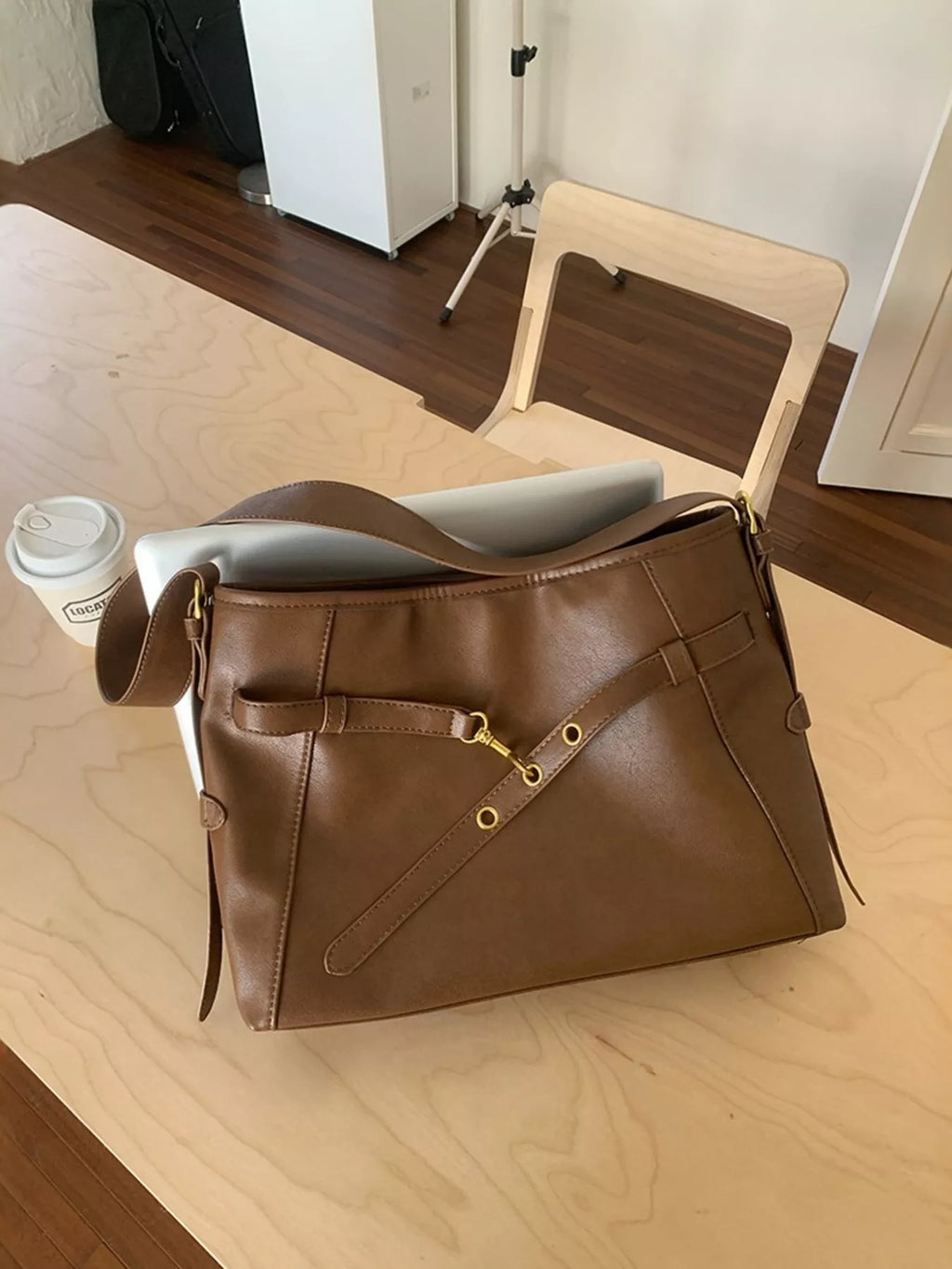Buckle Decor Tote Bag
