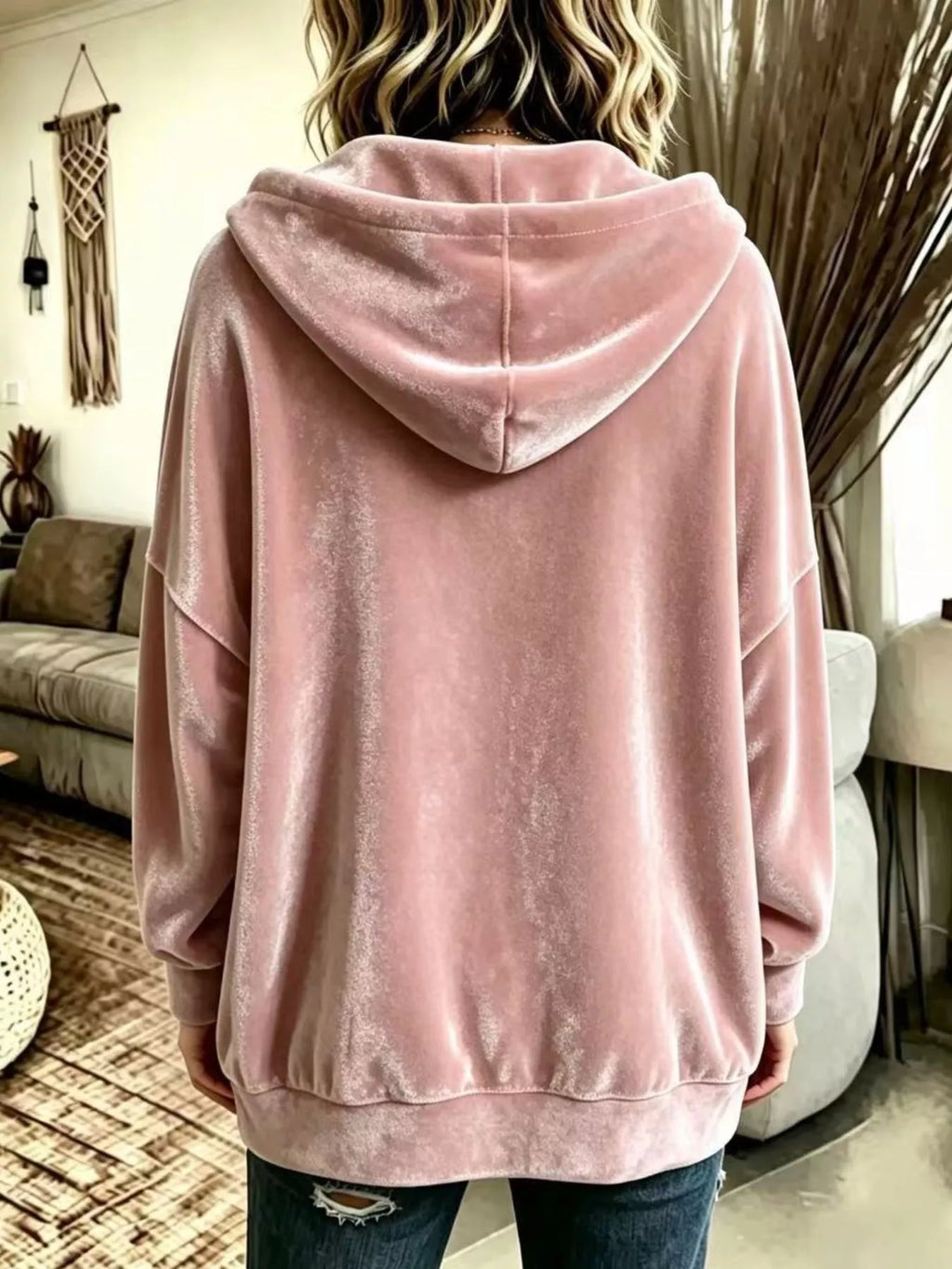 Full Size Casual Button-Down Hooded Outerwear Plus Size