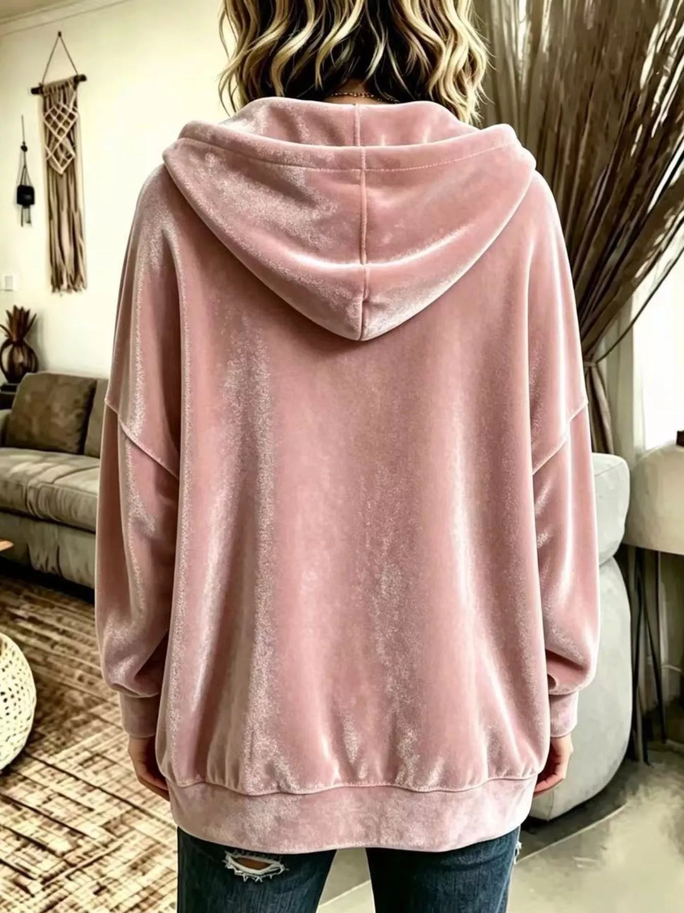 Full Size Casual Button-Down Hooded Outerwear Plus Size