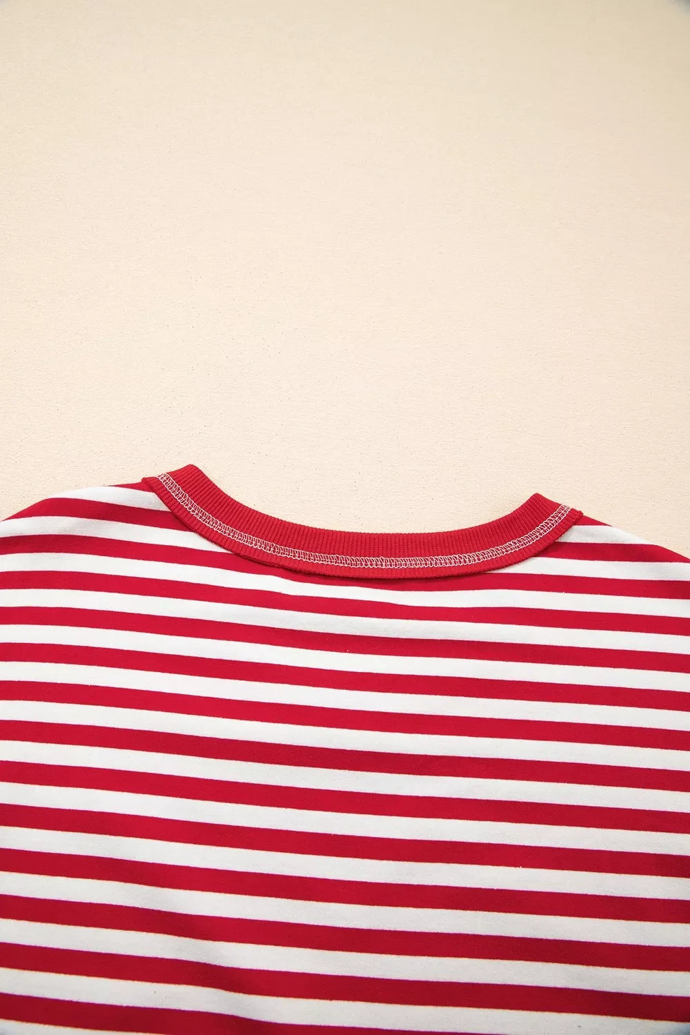 Striped Long Sleeve Casual Sweatshirt
