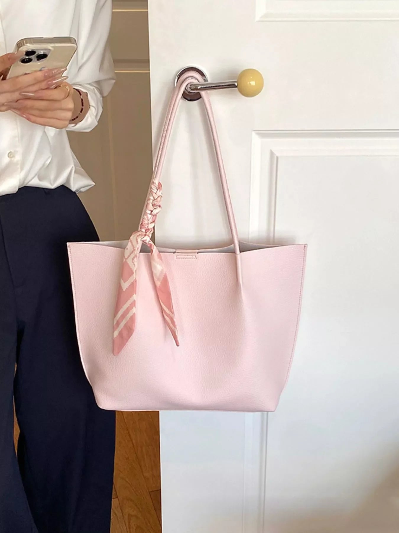 PU Leather Tote Shoulder Bag