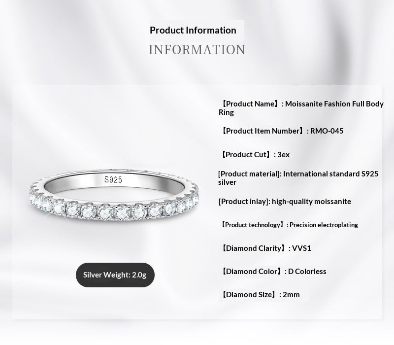 Stylish And Sophisticated Starry Moissanite Ring