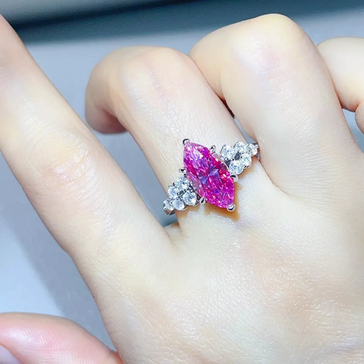 5 Carat 925 Sterling Silver Moissanite Ring