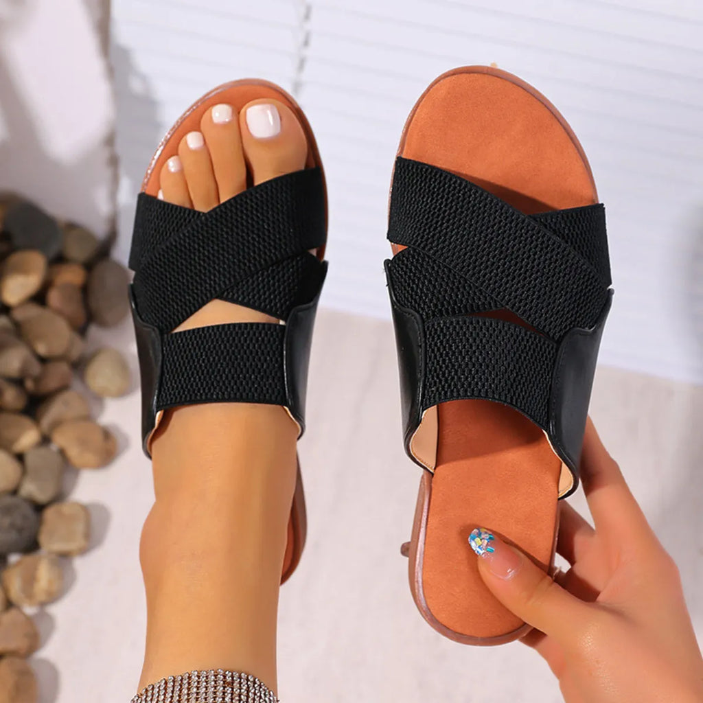 Crossover Strap Comfortable Sandals