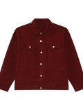 Men's Button Up Dropped Shoulder Denim Jacket