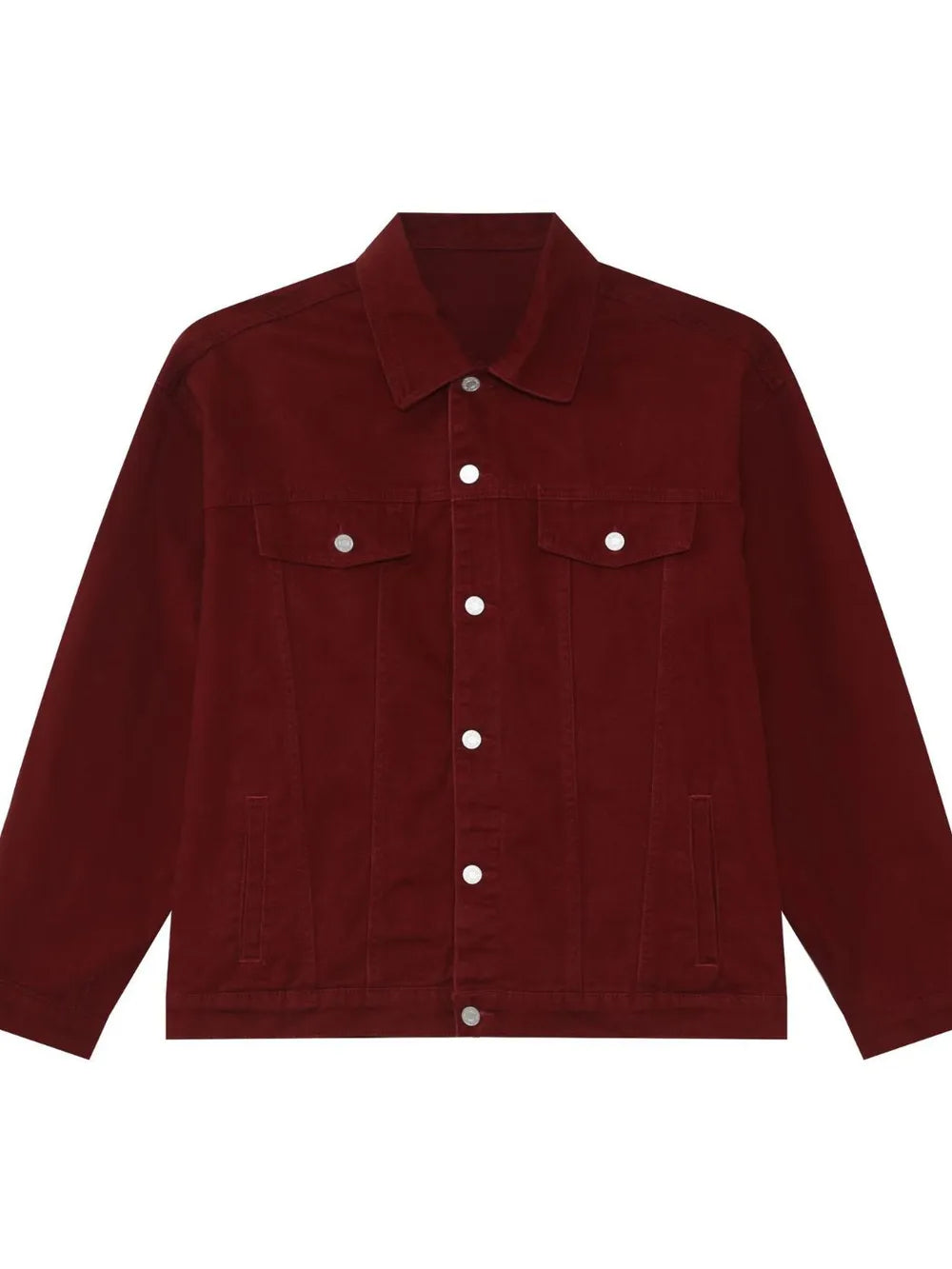 Men's Button Up Dropped Shoulder Denim Jacket