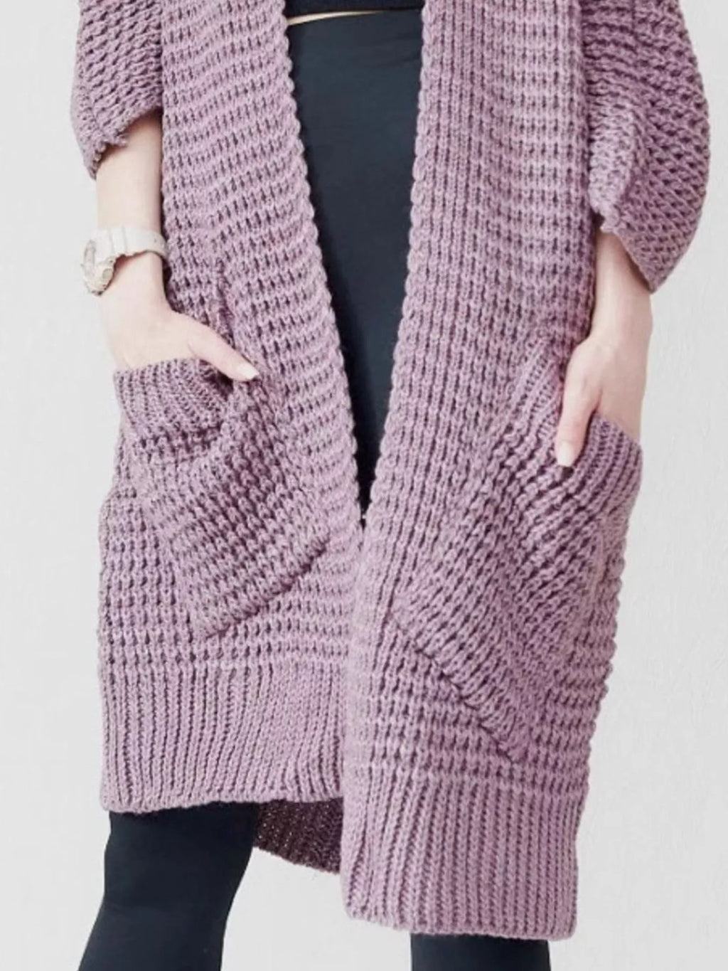 Chunky Knit Open Front Cardigan