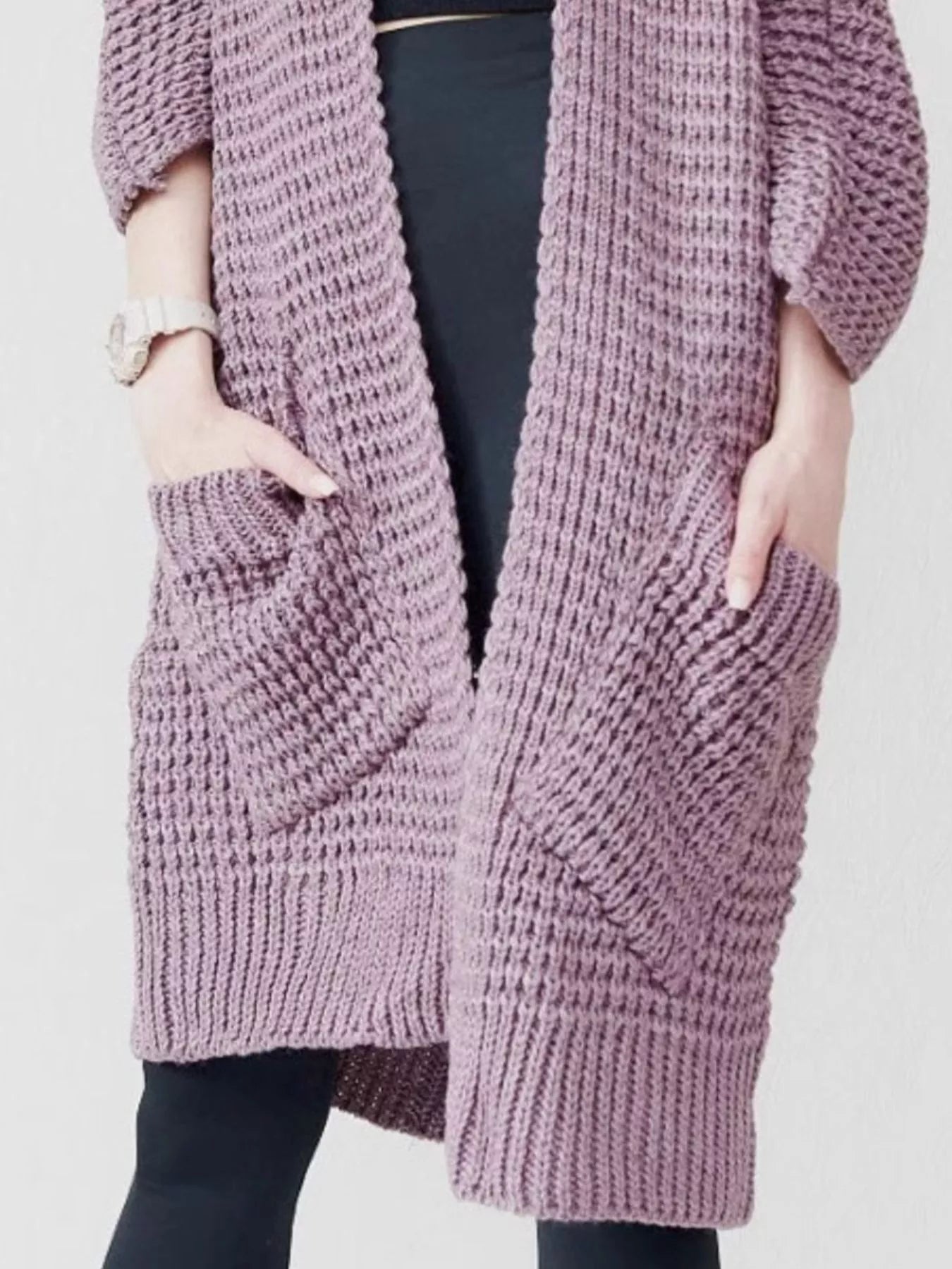 Chunky Knit Open Front Cardigan