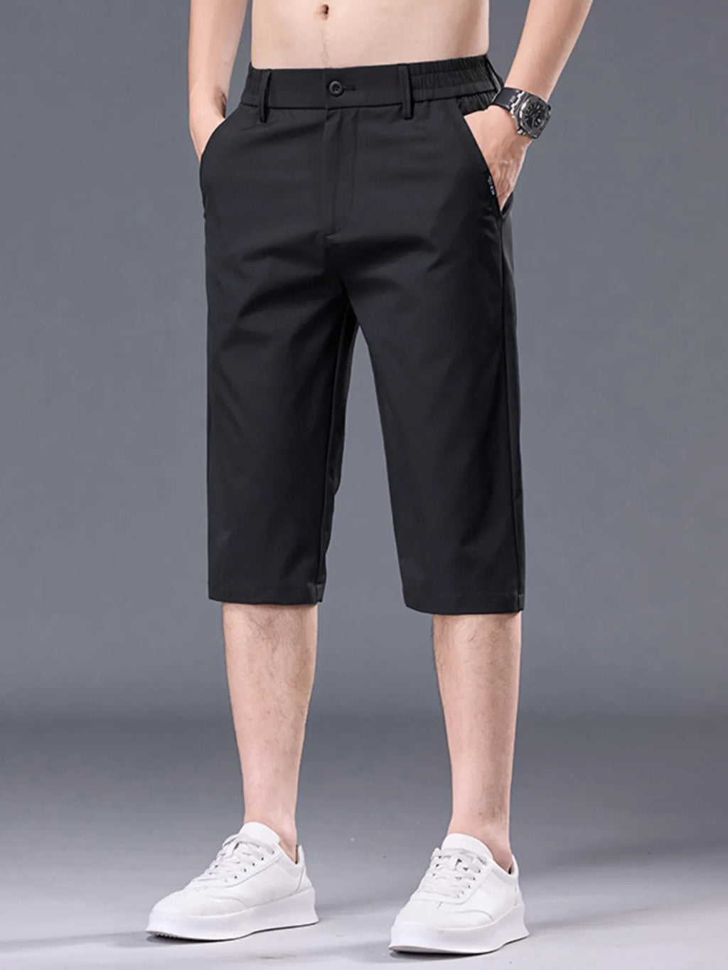 Men's Plus Size Casual Shorts with Pockets