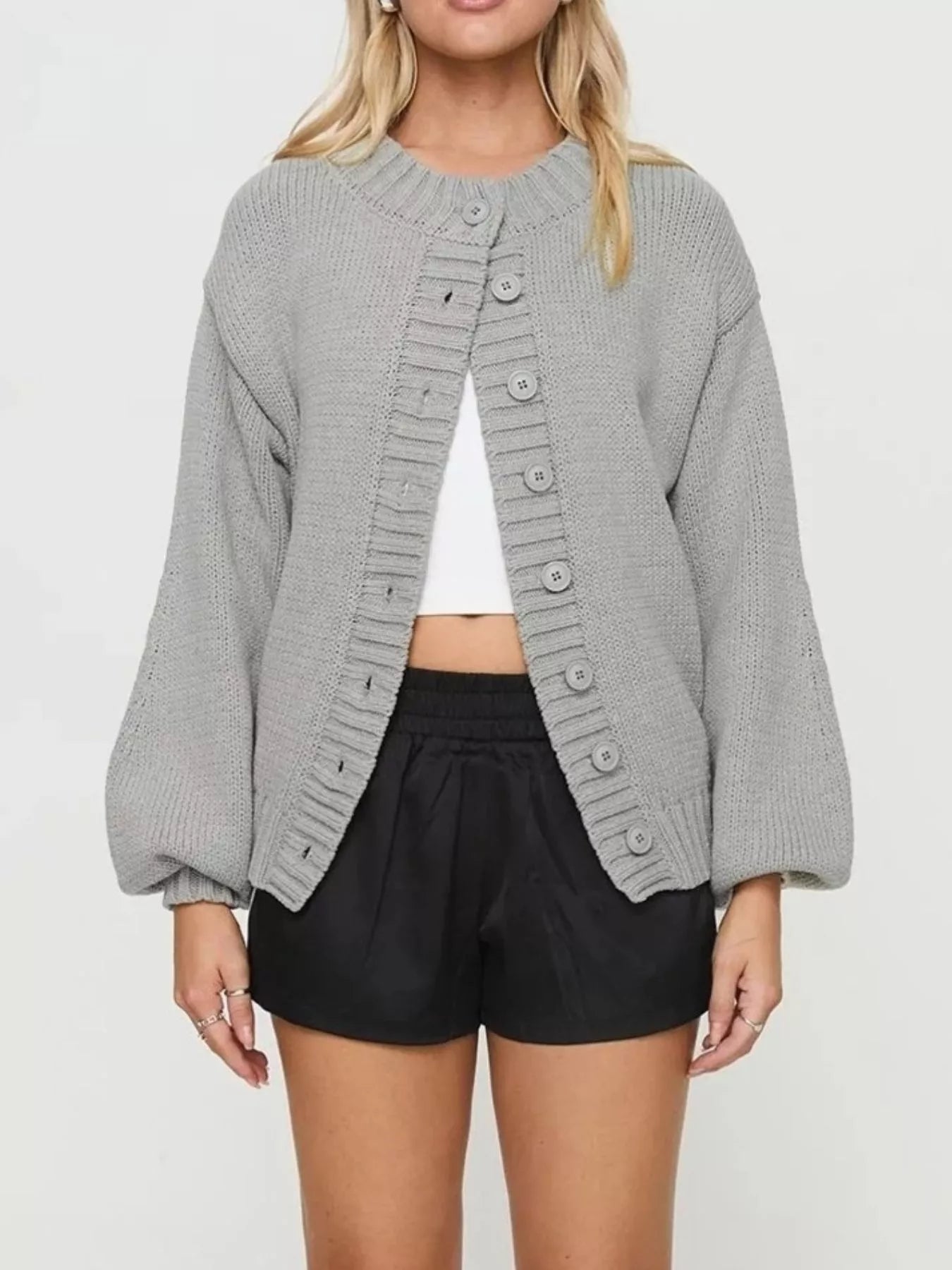 Button-Down Knit Cardigan
