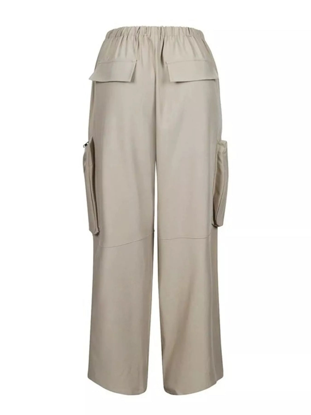 Drawstring Cargo Pants with Zipper Accents