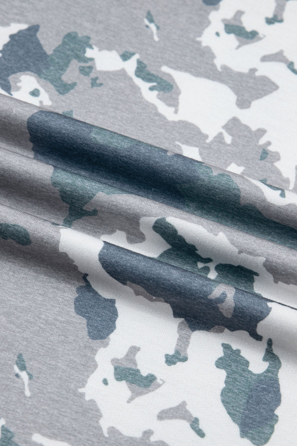 Brown Camouflage Print Contrast Lace-up Raw Edge Pocketed Loose Pants
