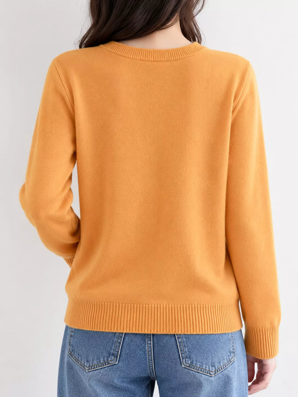 Crew-Neck Button-Down Cardigan
