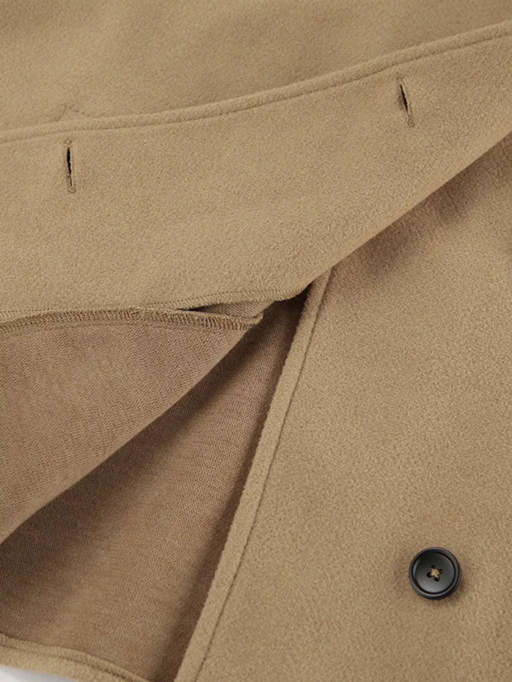 Oversized Lapel Collar Button-Down Coat