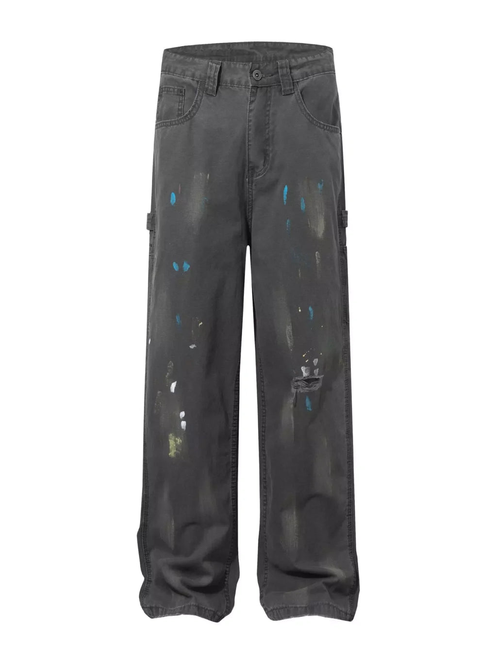 Men's Paint Splatter Wide Leg Pants