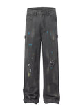 Men's Paint Splatter Wide Leg Pants