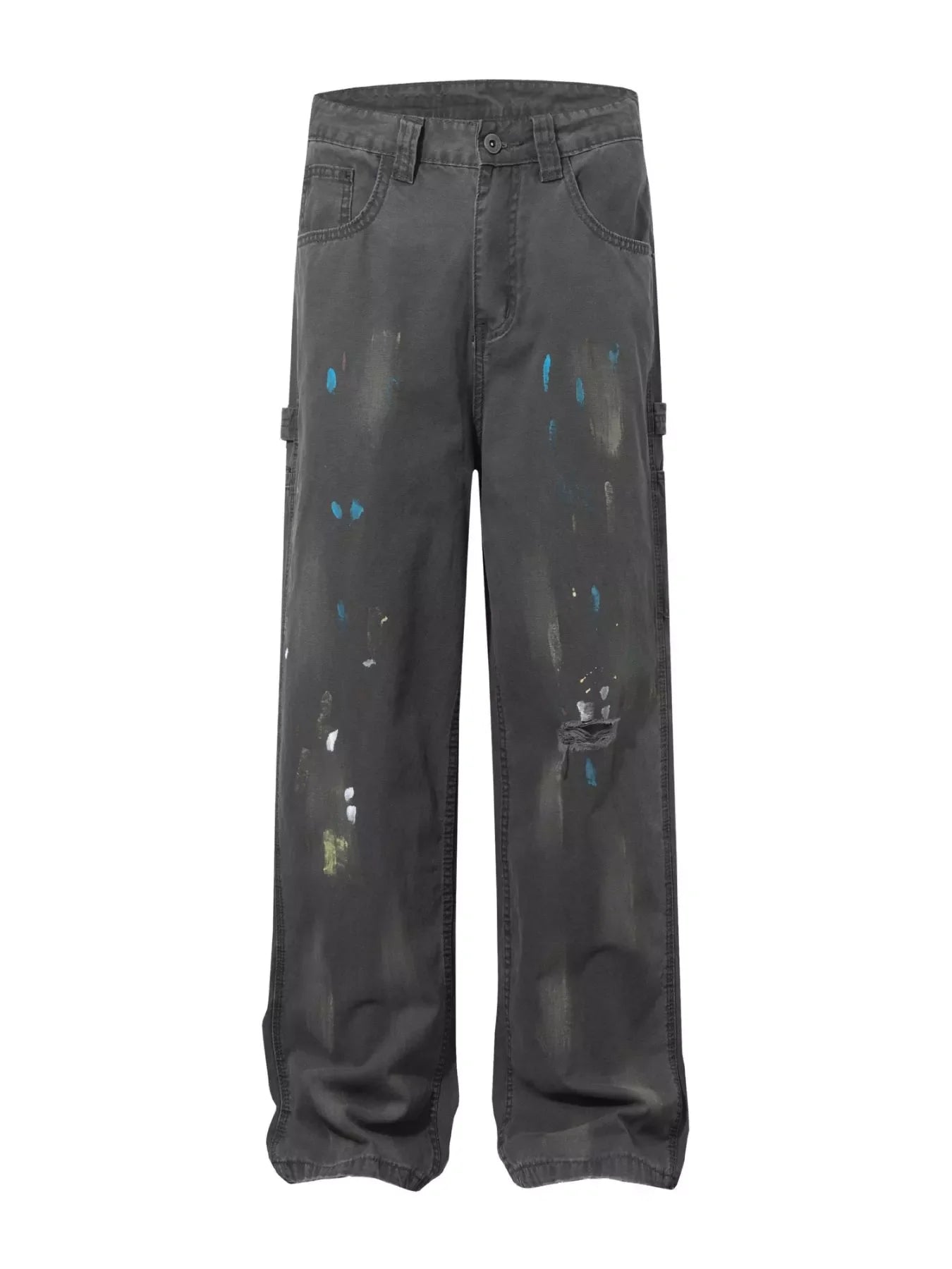 Men's Paint Splatter Wide Leg Pants
