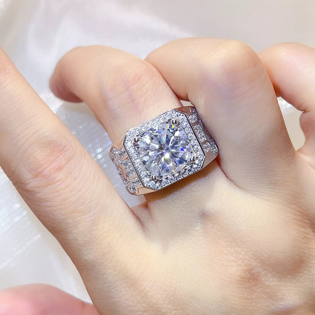 5 Carat 925 Sterling Silver Moissanite Ring
