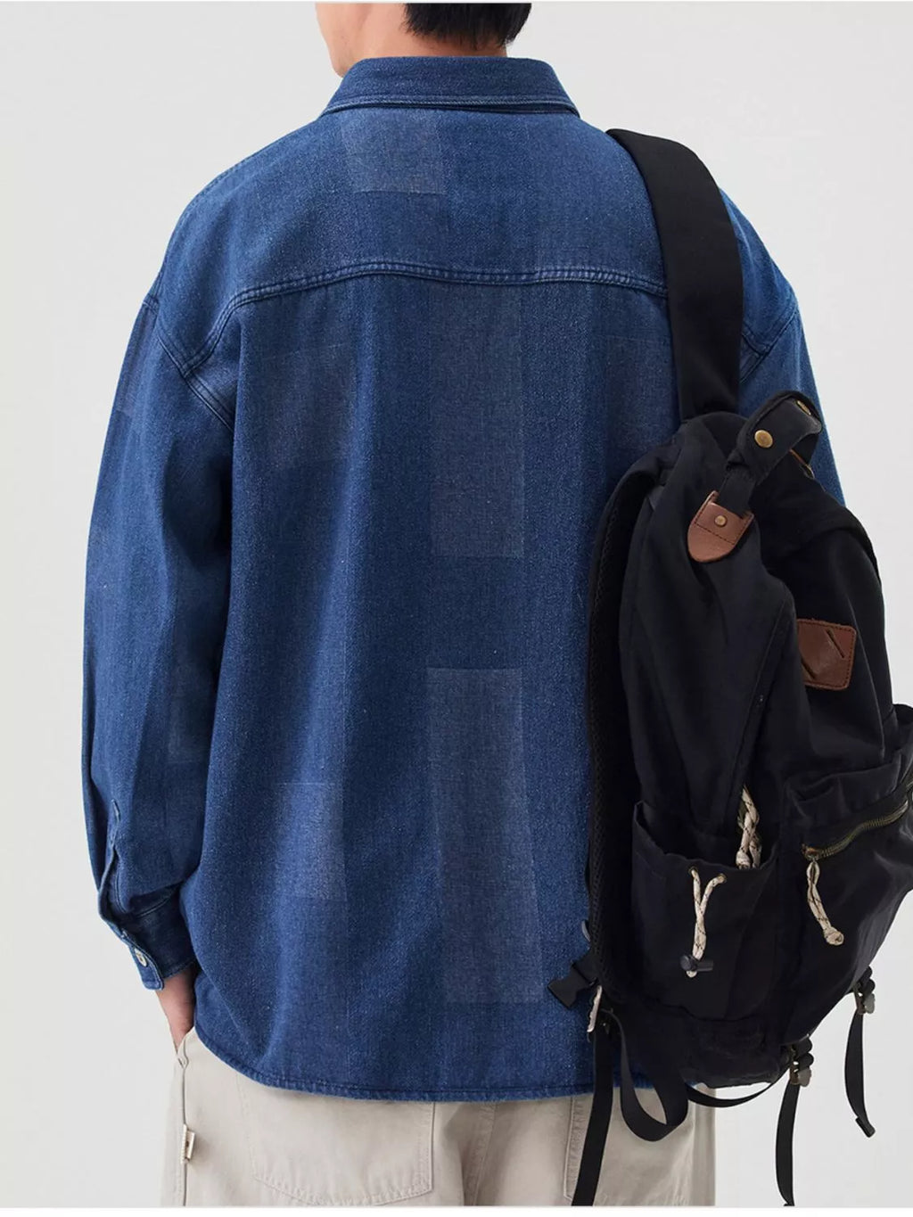 Men's Plus Size Urban Style Button Up Denim Jacket