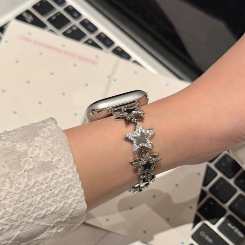 Star-rotating Zirconia Metal Watch Strap
