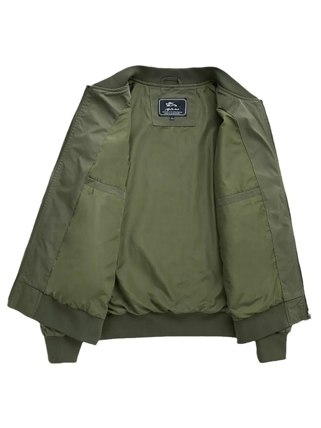 Men's Plus Size Zip Up Long Sleeve Jacket