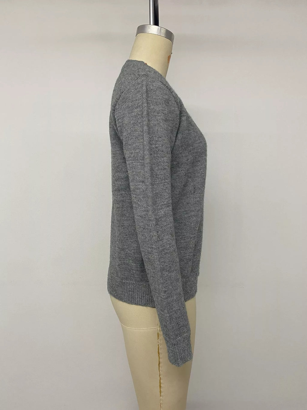 Contrast Button Long Sleeve Cardigan