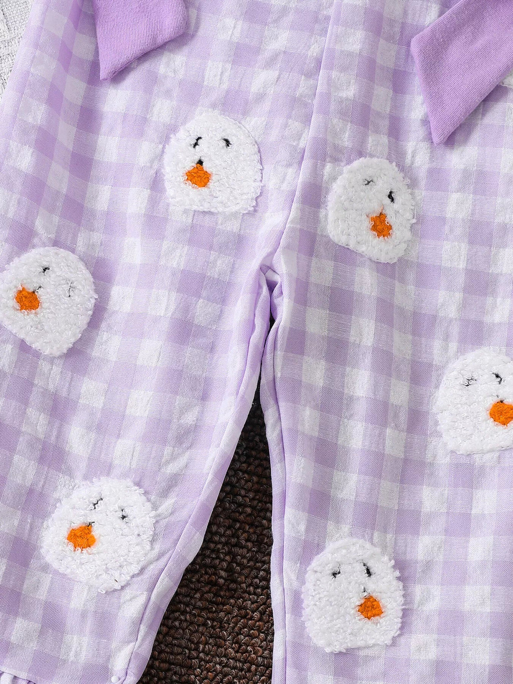Children's Little Pumpkin Gingham Ruffle Hem Jumpsuit