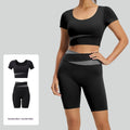 Color-block Yoga Outfit Set For Women Figure-flattering And Slimming