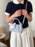 Floral Ruched Crossbody Bag
