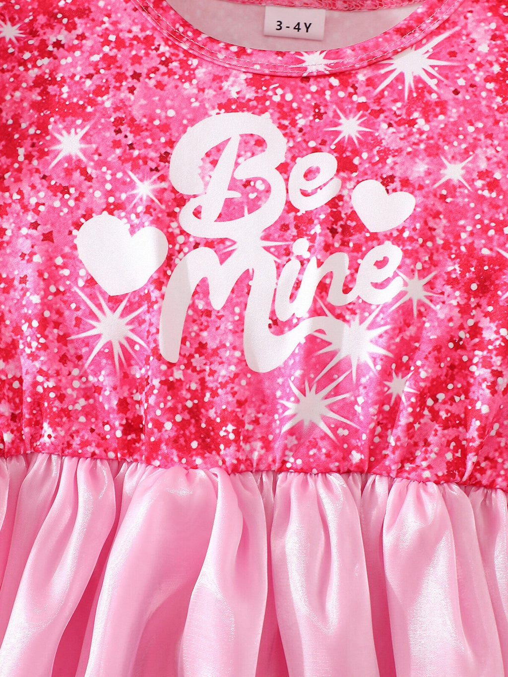 Children's Sequin Puff Sleeve Dress