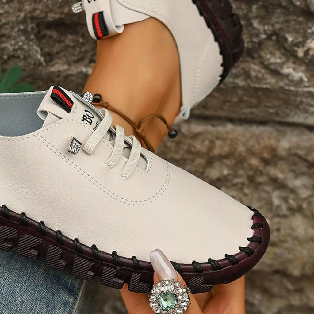 Round Toe Lace Up Sneakers