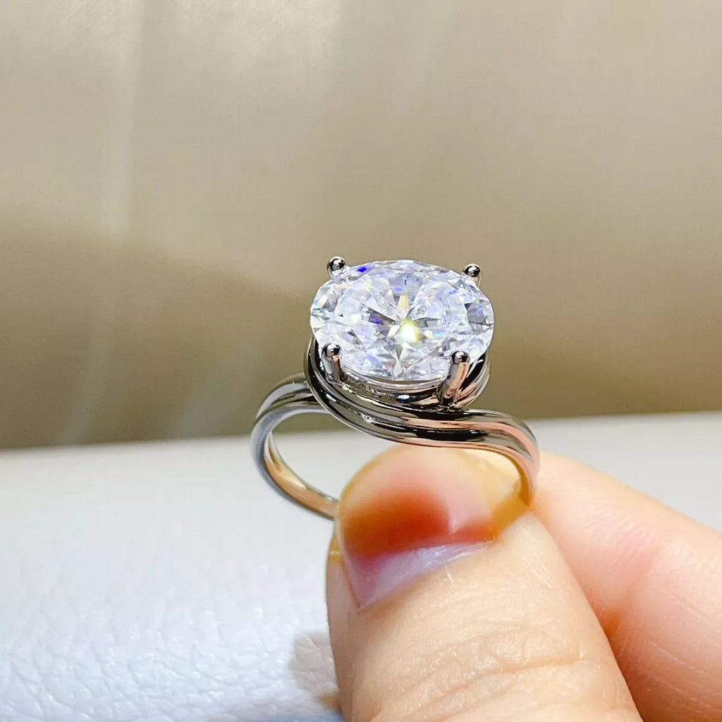 5 Carat 925 Sterling Silver Moissanite Ring