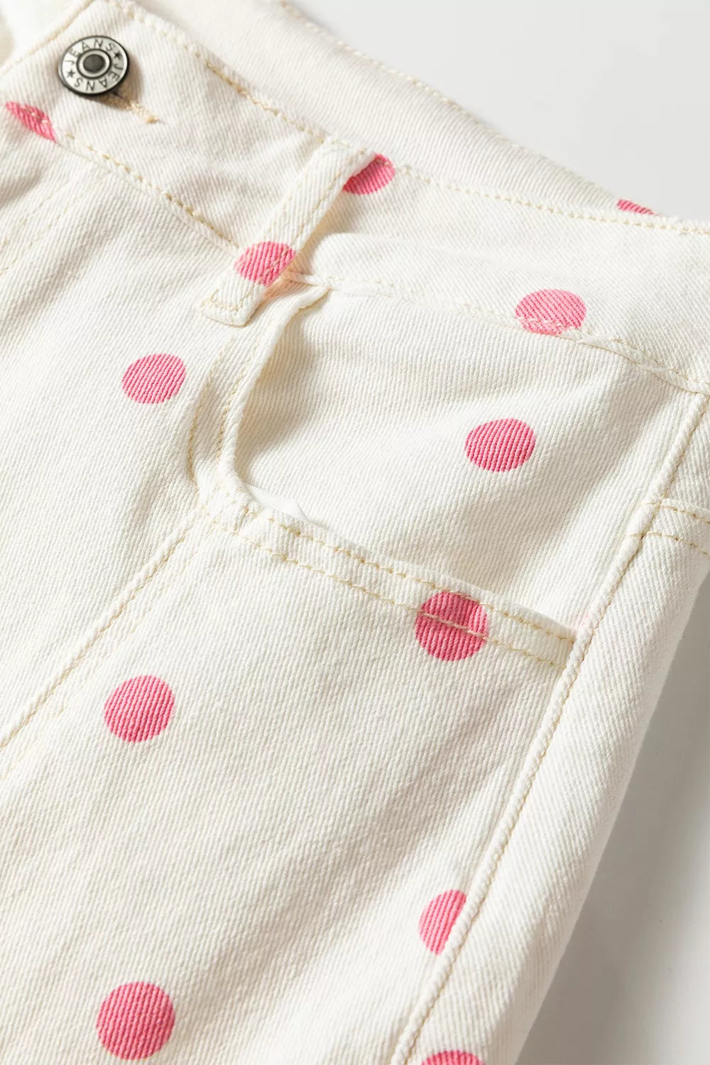 Polka Dot Wide-Leg Jeans