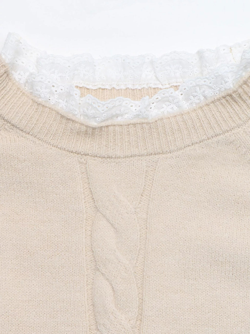 Cable Knit Raglan Sleeve Sweater Dress