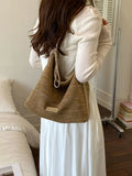 Tassel Woven Crossbody Bag