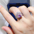 2 Carat Moissanite 925 Sterling Silver Ring Set