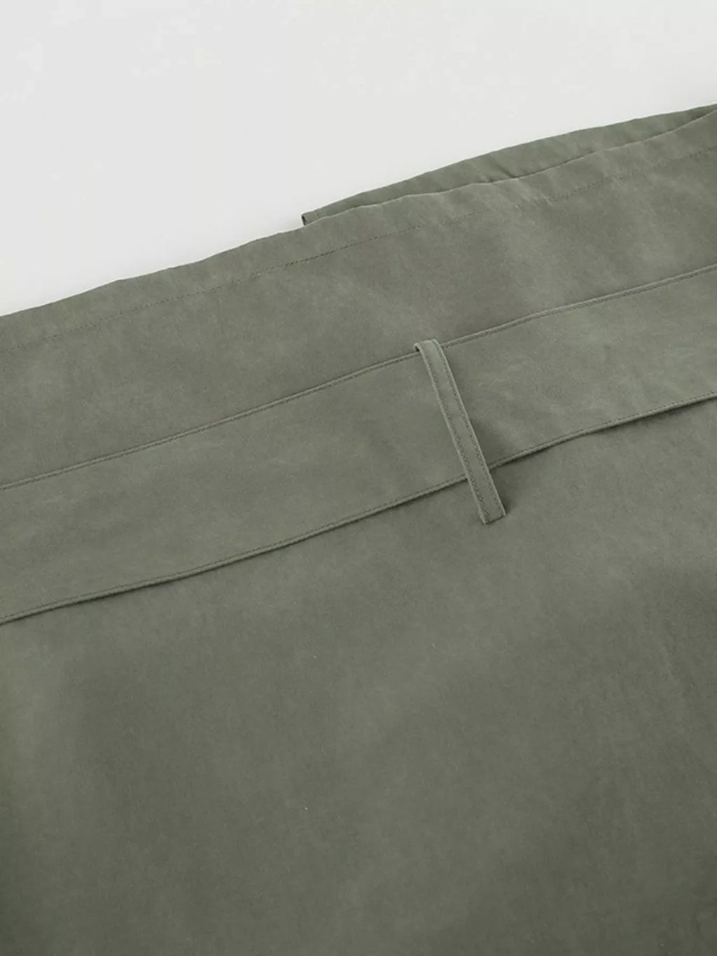 Lapel Collar Belted Cropped Trench