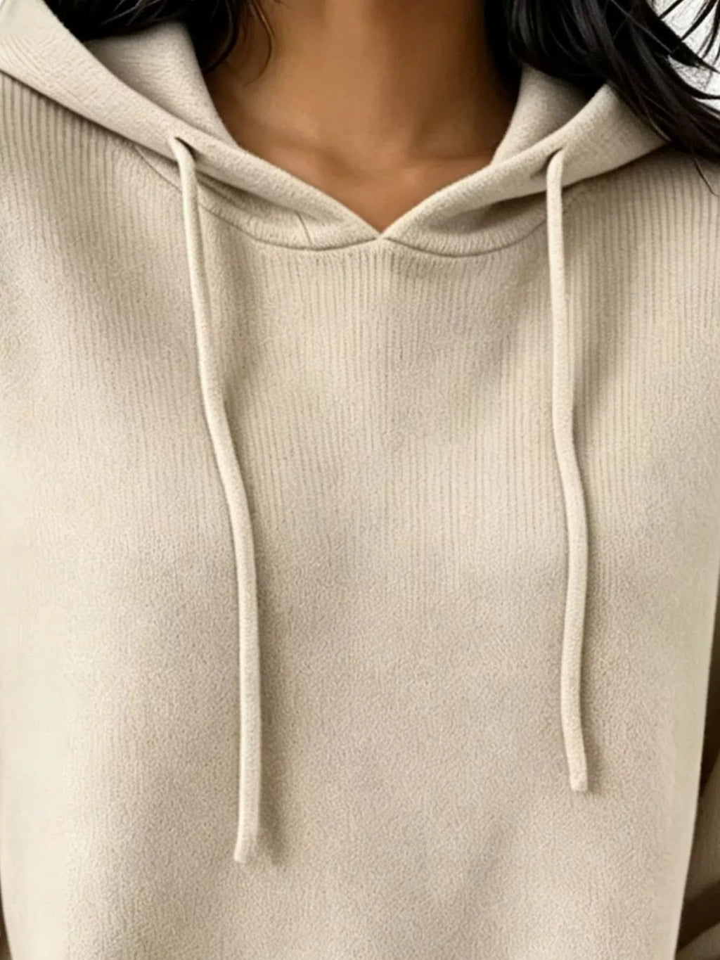 Cozy Ribbed Long‑Sleeve Hooded Sweater