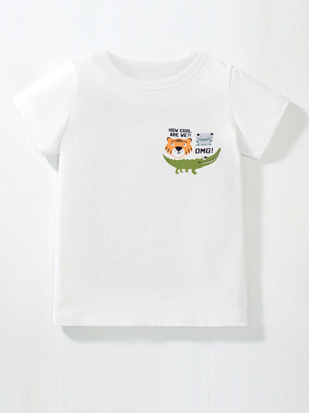 Children's Cartoon Animal Graphic Short Sleeve Tee