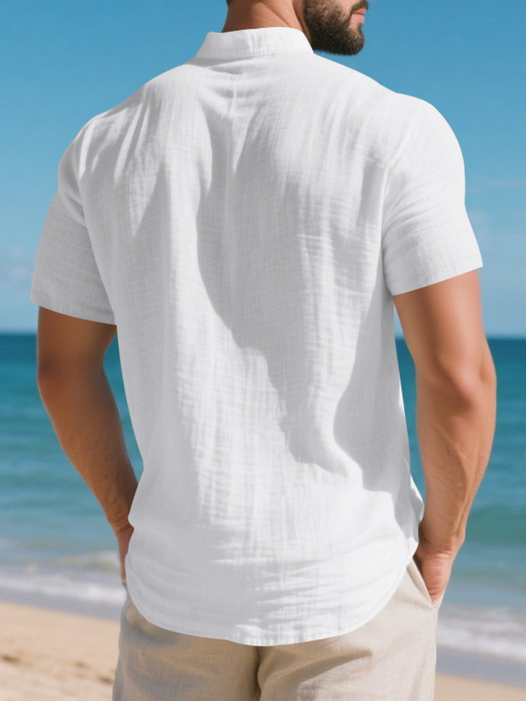 Men's Full Size Casual Short Sleeve Shirt Plus Size