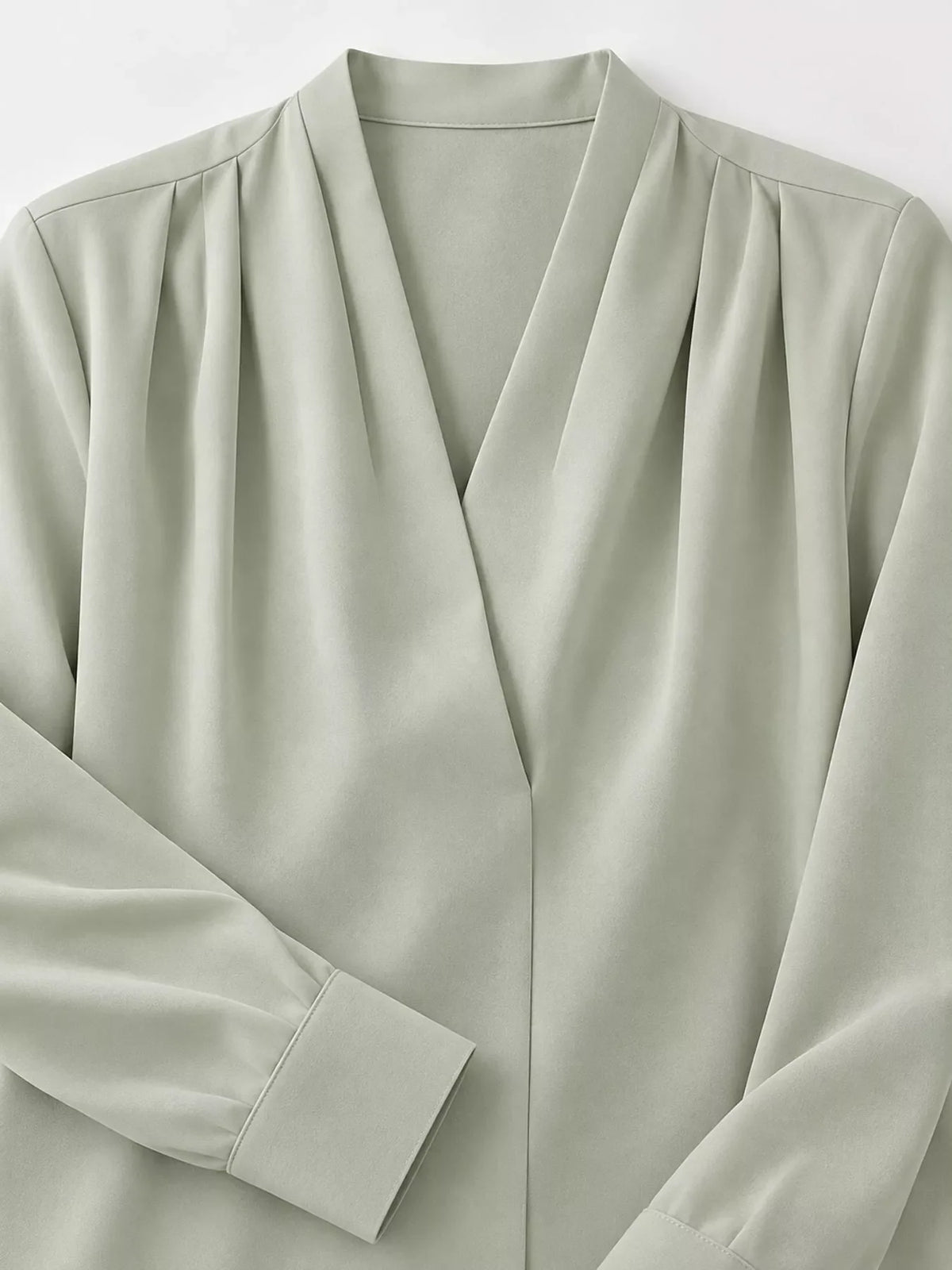 Long Sleeve Satin Blouse