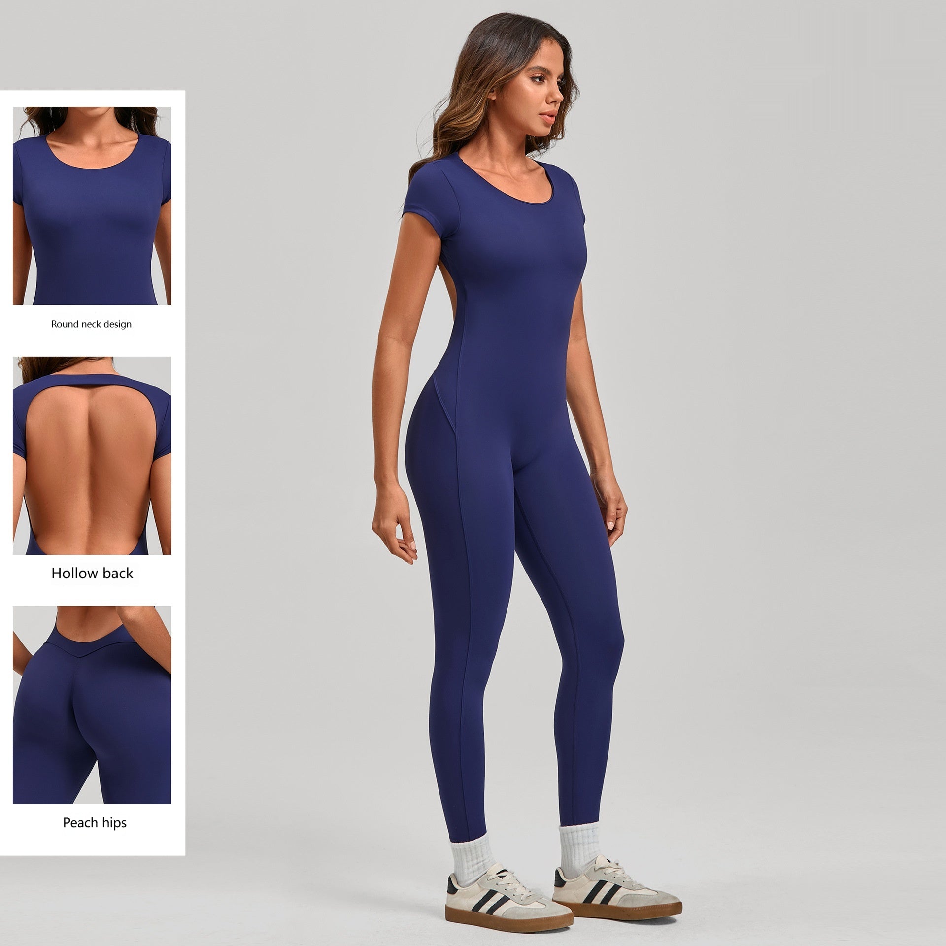 Women's Fashion Solid Color Quick-drying Yoga Bodysuit